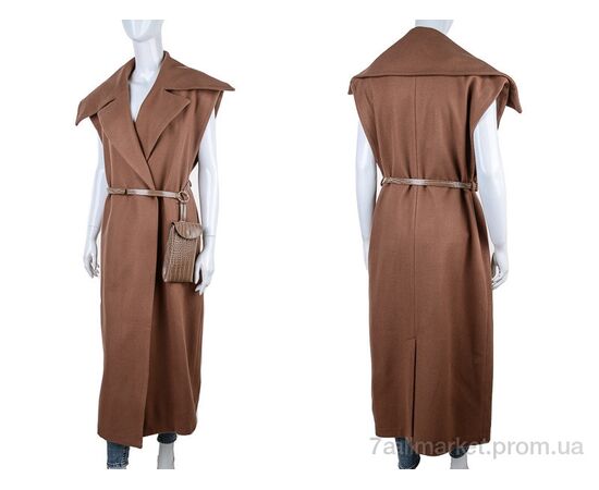 Жилетка жіноча Весна/осінь 6201 brown (4 шт. р.сітка1-3) "Gelsomino" недорого оптом від прямого постачальника, зображення 3