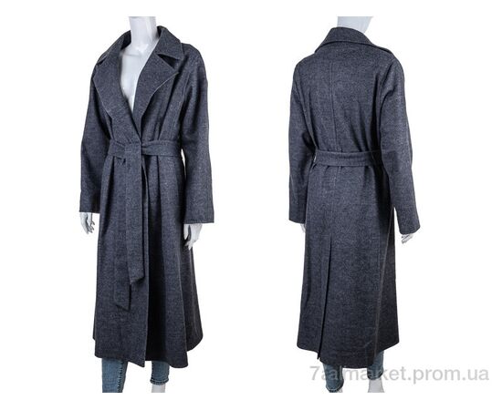 Пальто жіноче Весна/осінь 1201 d.grey (4 шт. р.сітка36-42) "Gelsomino" недорого оптом від прямого постачальника, зображення 3