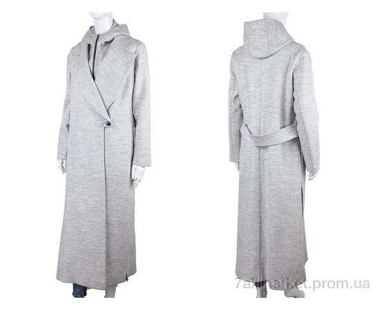 Пальто жіноче Весна/осінь 1206 grey (2 шт. р.сітка1-2) "Gelsomino" недорого оптом від прямого постачальника, зображення 3