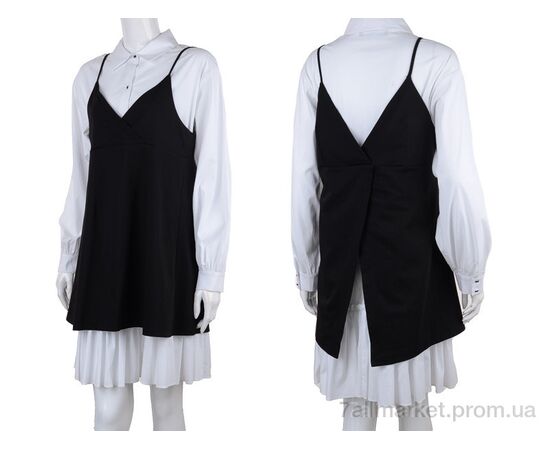 Плаття жіноче Літо 21-25011 black-white (2 шт. р.сітка40-42) "Gelsomino" недорого оптом від прямого постачальника, зображення 3