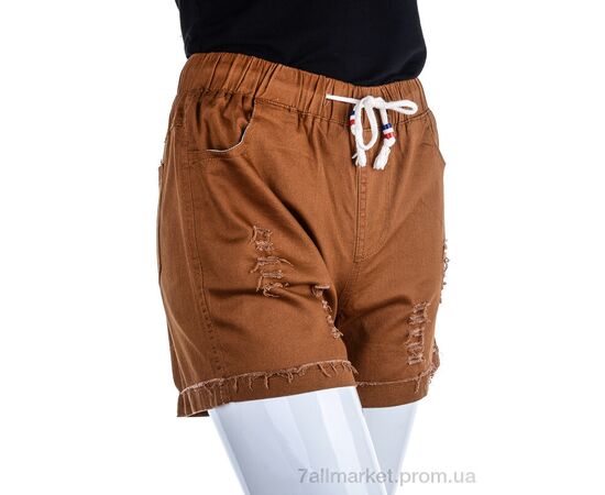 Шорти жіночі Літо 6712-19 brown (6 шт. р.сітка25-30) "Мир" недорого оптом від прямого постачальника, зображення 2