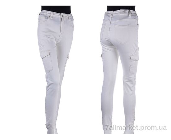 Джинси жіночі Весна/осінь S9079-2 white (6 шт. р.сітка28-33) "Мир" недорого оптом від прямого постачальника, зображення 3