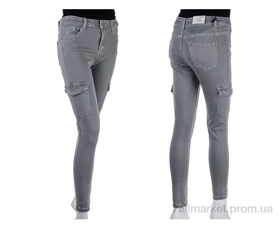 Джинси жіночі Весна/осінь S9078-4 l.grey (6 шт. р.сітка25-30) "Мир" недорого оптом від прямого постачальника, зображення 3