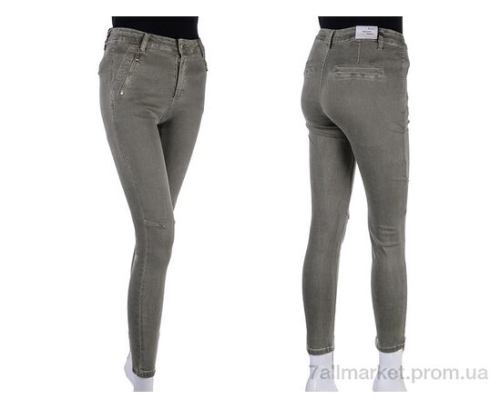 Джинси жіночі Весна/осінь S9080-11 army-green (6 шт. р.сітка25-30) "Мир" недорого оптом від прямого постачальника, зображення 3