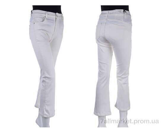 Джинси жіночі Весна/осінь S9087-2 white (6 шт. р.сітка25-30) "Мир" недорого оптом від прямого постачальника, зображення 3