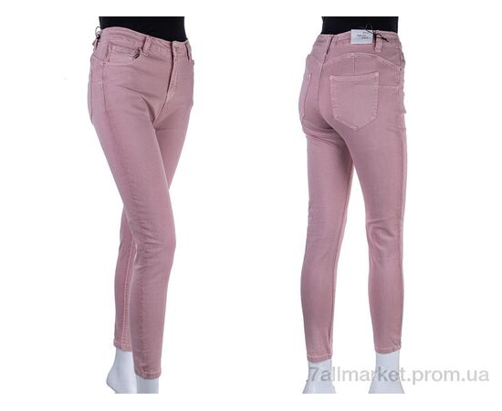 Джинси жіночі Весна/осінь S9042-3 pink (6 шт. р.сітка25-30) "Мир" недорого оптом від прямого постачальника, зображення 3