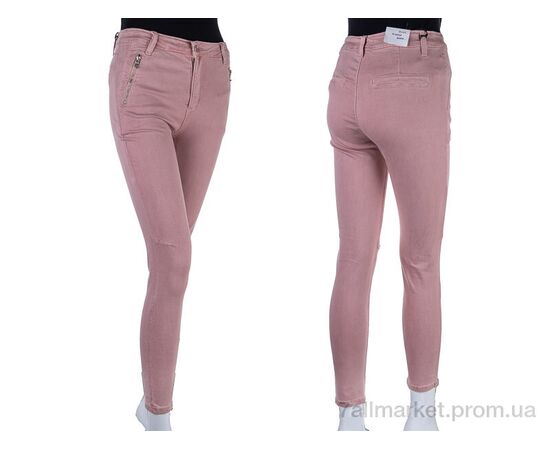 Джинси жіночі Весна/осінь S9081-3 pink (6 шт. р.сітка28-33) "Мир" недорого оптом від прямого постачальника, зображення 3
