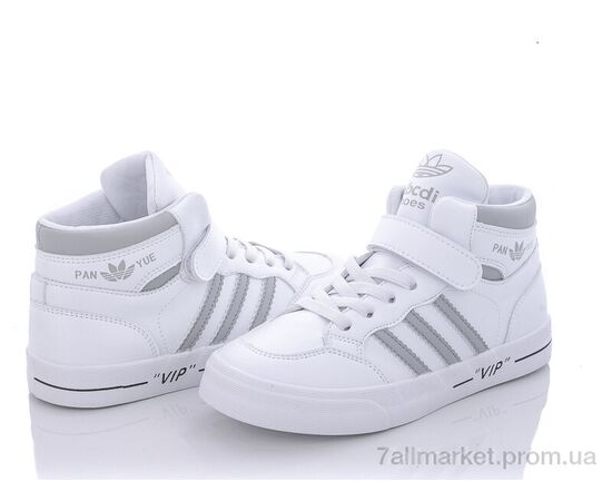 Фотография Кроссовки детские модные Весна/осень Y126(7682) white-grey (8 пар р.31-37) "Violeta" недорого оптом от прямого поставщика, изображение 2