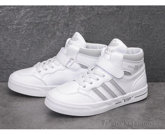 Фотография Кроссовки детские модные Весна/осень Y126(7682) white-grey (8 пар р.31-37) "Violeta" недорого оптом от прямого поставщика, изображение 3