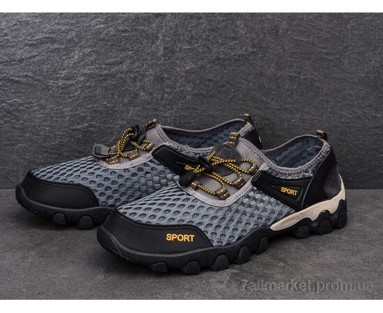 Кросівки чоловічі модні Літо 190-6-3 grey (8 пар р.40-44) "Violeta" недорого оптом від прямого постачальника, зображення 2