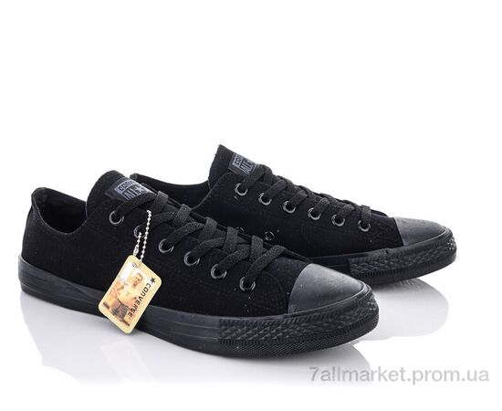 Кеди чоловічі зручні Весна/осінь Y131(A6) all black (8 пар р.40-45) "Violeta" недорого оптом від прямого постачальника, зображення 2