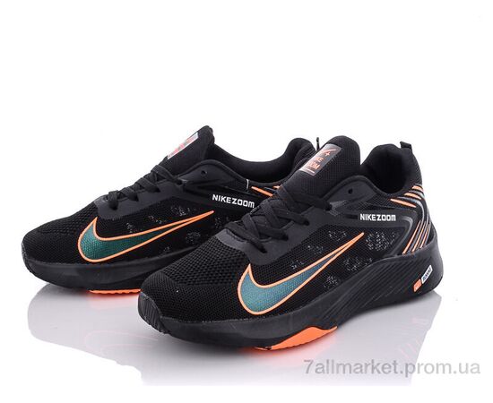 Кросівки чоловічі модні Весна/осінь MB08(8605) black-orange (8 пар р.40-44) "Violeta" недорого оптом від прямого постачальника, зображення 2