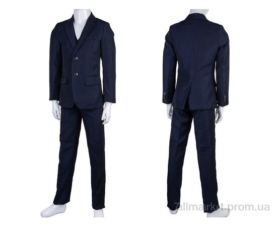 Фотография Костюм детский Весна/осень 002 navy (5 шт. р.сетка 116-158) "Voronina" недорого оптом от прямого поставщика, изображение 4