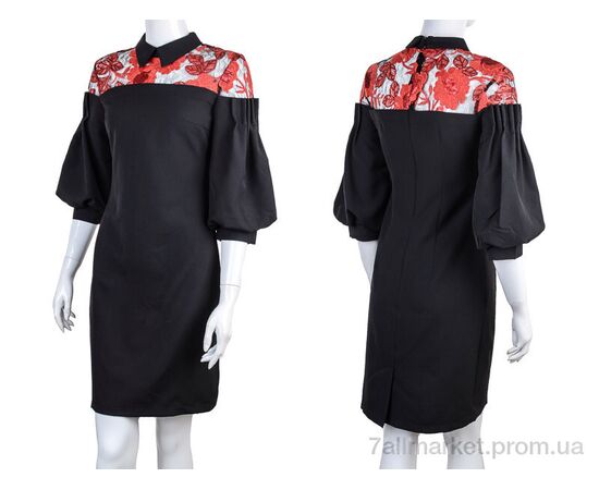 Плаття жіноче Весна/осінь 827 black (1 шт. р.сіткаOne size) "Vande Grouff" недорого оптом від прямого постачальника, зображення 3