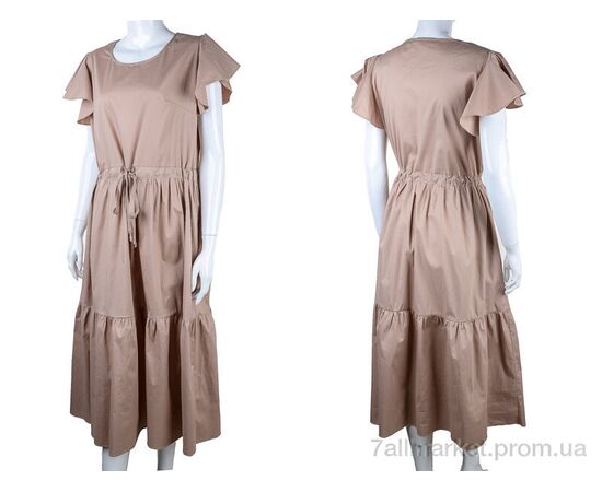 Плаття жіноче Літо 1025 beige (3 шт. р.сітка38-42) "Vande Grouff" недорого оптом від прямого постачальника, зображення 3