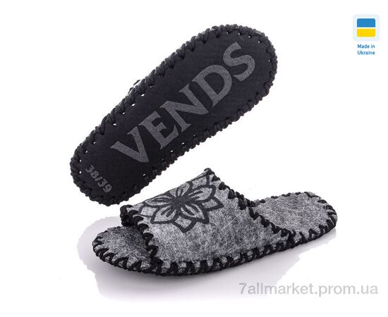 Тапки жіночі для будинку Весна/осінь 285 сірий (9 пар р.36-41) "Active" недорого оптом від прямого постачальника, зображення 2