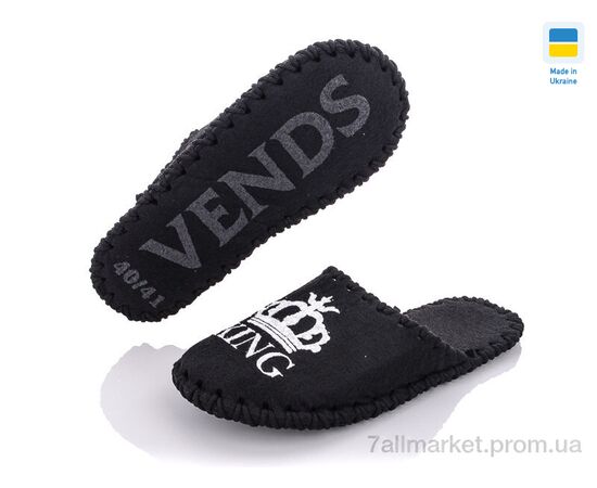 Тапки чоловічі домашні Весна/осінь 311M чорний (9 пар р.40-45) "Active" недорого оптом від прямого постачальника, зображення 2