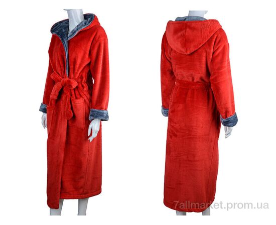 Халат жіночий Весна/осінь 100011 red (4 шт. р.сіткаS-XL) "Ledi-Sharm" недорого оптом від прямого постачальника, зображення 3