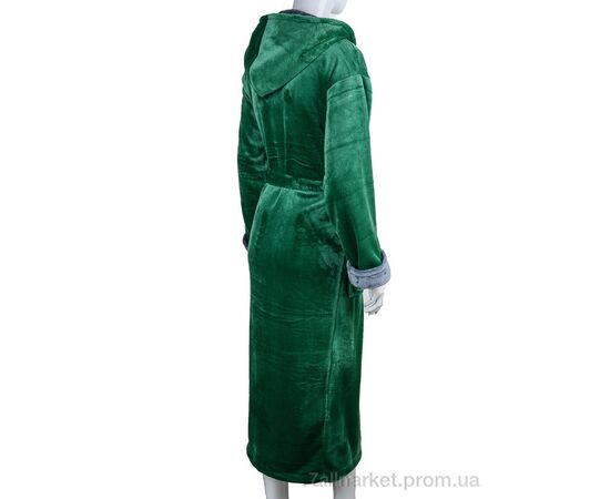 Халат жіночий Весна/осінь 100011 d.green (4 шт. р.сіткаS-XL) "Ledi-Sharm" недорого оптом від прямого постачальника, зображення 2