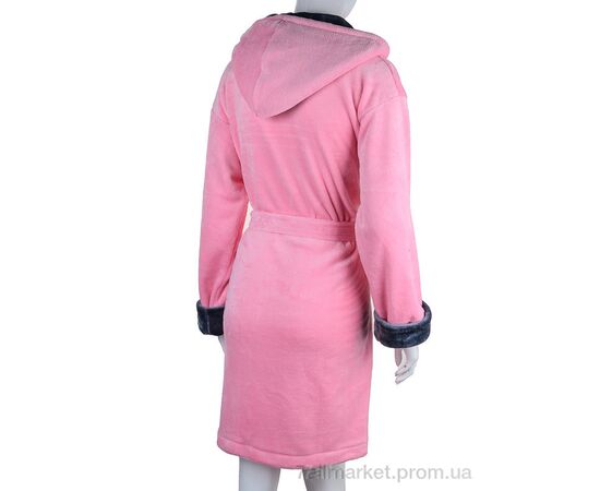 Халат жіночий Весна/осінь 100010 l.pink (4 шт. р.сіткаS-XL) "Ledi-Sharm" недорого оптом від прямого постачальника, зображення 2