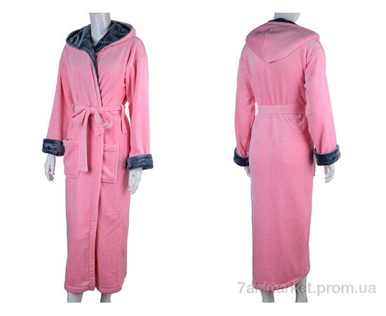 Халат жіночий Весна/осінь 100011 l.pink (4 шт. р.сіткаS-XL) "Ledi-Sharm" недорого оптом від прямого постачальника, зображення 3