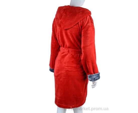 Халат жіночий Весна/осінь 100010 red (4 шт. р.сіткаS-XL) "Ledi-Sharm" недорого оптом від прямого постачальника, зображення 2