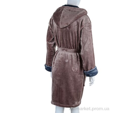 Халат жіночий Весна/осінь 100010 brown (4 шт. р.сіткаS-XL) "Ledi-Sharm" недорого оптом від прямого постачальника, зображення 2