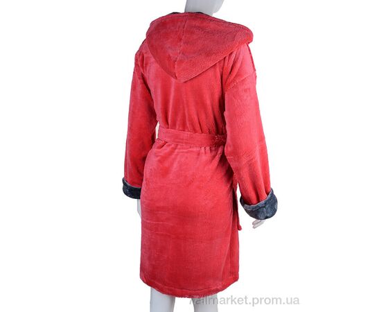 Халат жіночий Весна/осінь 100010 pink (4 шт. р.сіткаS-XL) "Ledi-Sharm" недорого оптом від прямого постачальника, зображення 2