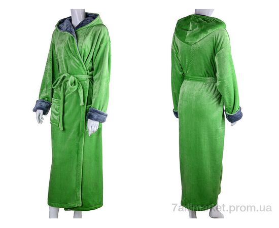 Халат жіночий Весна/осінь 100009 l.green (4 шт. р.сітка2XL-5XL) "Ledi-Sharm" недорого оптом від прямого постачальника, зображення 3