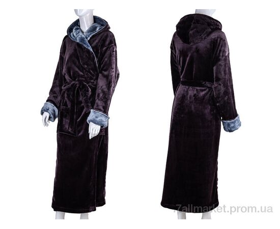 Халат жіночий Весна/осінь 100009 violet (4 шт. р.сітка2XL-5XL) "Ledi-Sharm" недорого оптом від прямого постачальника, зображення 3