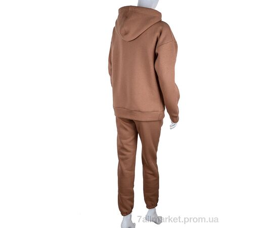 Спортивний костюм жіночий Весна/осінь 3002 brown (3 шт. р.сіткаS-L) "Ledi-Sharm" недорого оптом від прямого постачальника, зображення 2