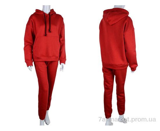 Спортивний костюм жіночий Весна/осінь 3002 red (3 шт. р.сіткаS-L) "Ledi-Sharm" недорого оптом від прямого постачальника, зображення 3