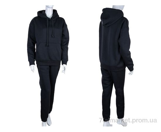 Спортивний костюм жіночий Весна/осінь 3002 black (3 шт. р.сіткаS-L) "Ledi-Sharm" недорого оптом від прямого постачальника, зображення 3