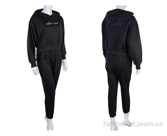 Спортивний костюм жіночий Весна/осінь 17-34004-0 black (3 шт. р.сіткаS-L) "Red Hat" недорого оптом від прямого постачальника, зображення 3