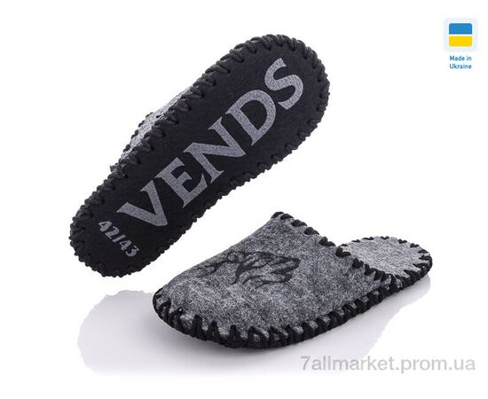 Тапки чоловічі домашні Весна/осінь 306 сірий (9 пар р.40-45) "Active" недорого оптом від прямого постачальника, зображення 2