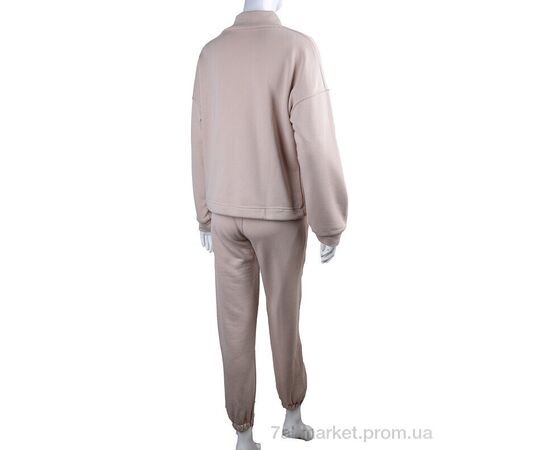 Спортивний костюм жіночий Весна/осінь 20-11 бежевий (3 шт. р.сіткаS-XL) "Di.Va" недорого оптом від прямого постачальника, зображення 2