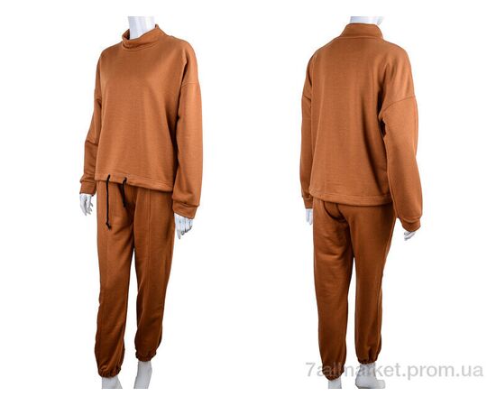 Спортивний костюм жіночий Весна/осінь 20-11 рудий (3 шт. р.сіткаS-XL) "Di.Va" недорого оптом від прямого постачальника, зображення 3