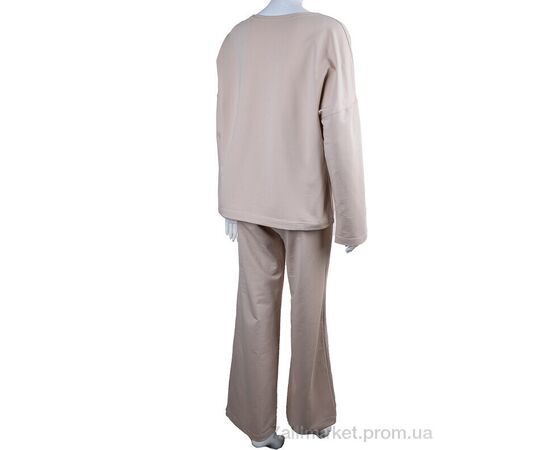Спортивний костюм жіночий Весна/осінь 17-07 бежевий (3 шт. р.сіткаS-L) "Di.Va" недорого оптом від прямого постачальника, зображення 2