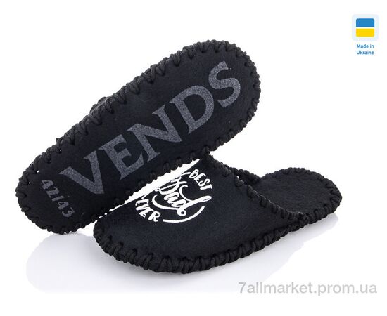 Тапки чоловічі домашні Весна/осінь 310M чорний (9 пар р.40-45) "Active" недорого оптом від прямого постачальника, зображення 2