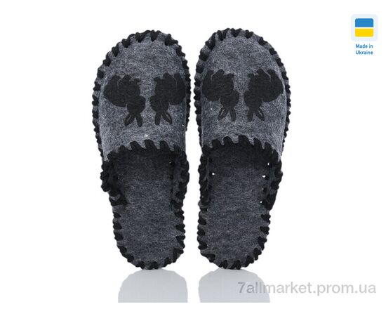 Фотография Тапки женские для дома Весна/осень 216W сірий (9 пар р.36-41) "Active" недорого оптом от прямого поставщика, изображение 2
