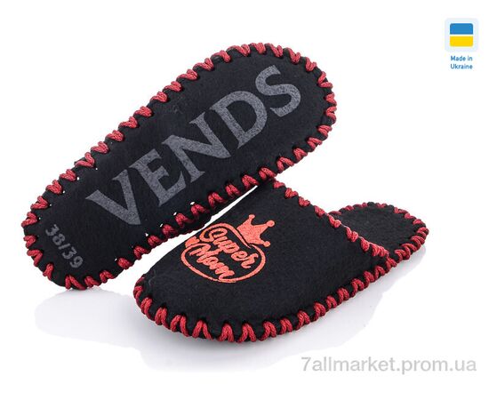 Тапки жіночі для будинку Весна/осінь 225W чорний (9 пар р.36-41) "Active" недорого оптом від прямого постачальника, зображення 2