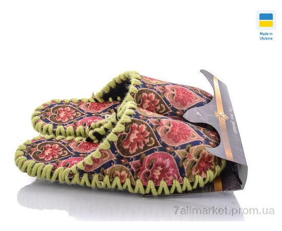 Тапки жіночі для будинку Весна/осінь 5-154 зелений (10 пар р.36-41) "Active" недорого оптом від прямого постачальника, зображення 3