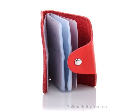 Візитниця жіноча Весна/осінь 001-2 red (10 шт. р.сітка) "CAP" недорого оптом від прямого постачальника, зображення 3