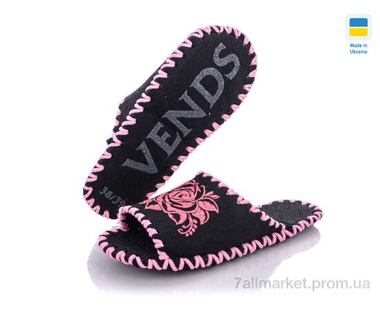 Тапки жіночі для будинку Весна/осінь 231W чорний (9 пар р.36-41) "Active" недорого оптом від прямого постачальника, зображення 2