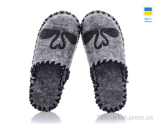 Тапки жіночі для будинку Весна/осінь 209 сірий (9 пар р.36-41) "Active" недорого оптом від прямого постачальника, зображення 3