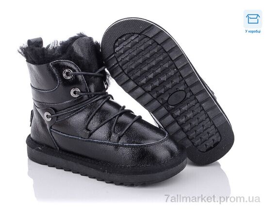 Фотография Угги детские утепленные зима L8034 чорний (10 пар р.27-36) "КалориЯ" недорого оптом от прямого поставщика, изображение 2