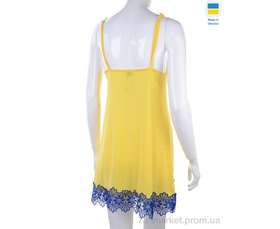 Фотография Ночная рубашка Весна/осень 8289 yellow-blue (3 шт. р.сетка 46-50) "Nadia & Natali" недорого оптом от прямого поставщика, изображение 2