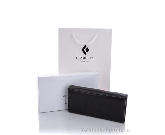 Фотография Кошелек женский B037-1027 black 9*18*2 см, "GLAMORTA" недорого оптом от прямого поставщика, изображение 2