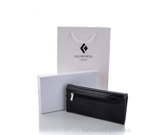Фотография Кошелек женский B058-BF4 black 9*18*2 см, "GLAMORTA" недорого оптом от прямого поставщика, изображение 2
