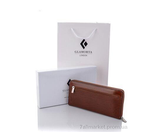 Фотография Кошелек женский B019-951 brown 9*18*2 см, "GLAMORTA" недорого оптом от прямого поставщика, изображение 2
